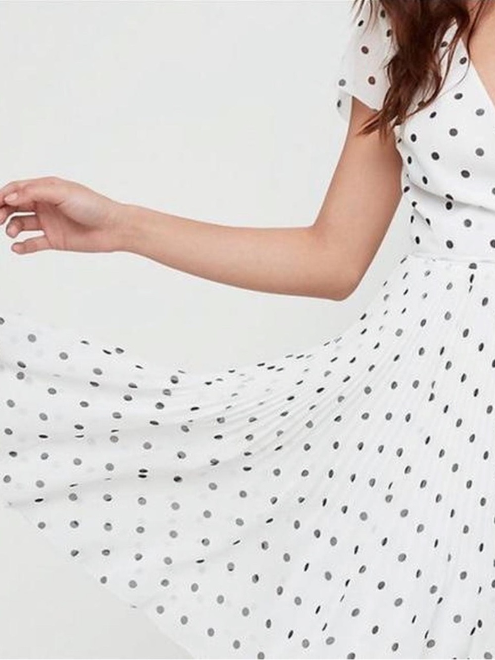 LOFT Petite Polka Dot Tie Back Swing Dress | EUC | Chiffon Overlay | Size XS P